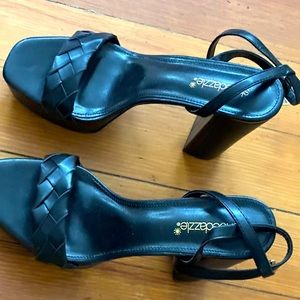 Black high heels sandals